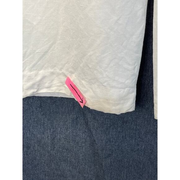 Nine West Women’s 10 White The Neo Classic Linen Blend Pockets Wide Leg Pants - Picture 4 of 12